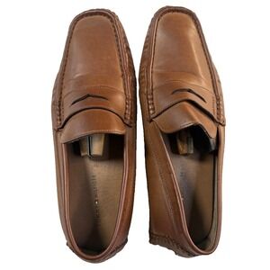 Tommy Hilfiger Loafer Dress Shoes Mens Size 10 Brown Slip On Square Toe Preppy